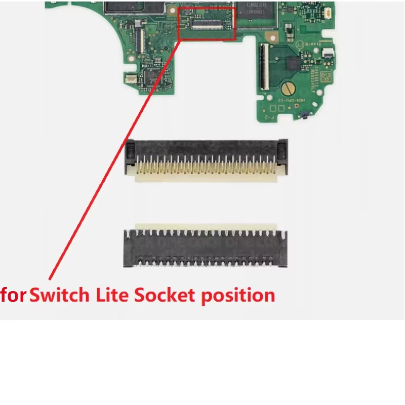 wholesale fpc flex socket for nintendo switch lite oled lcd fpc connector 41 43 53 pin replacement lcd display screen fpc connector