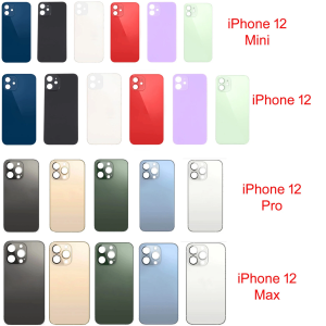 Wholesale Replacement Back Glass For iPhone 12 / 12 Mini / Pro / Max rear Cover Big Hole